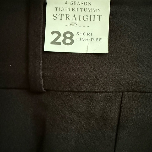 Lane Bryant Tighter Tummy High-Rise Straight 4-Season Pant Black NWT Sz 28 - Picture 2 of 9